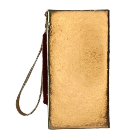 Gold Bar Purse Wristlet Clutch with Red Interior - Picture 4 of 12